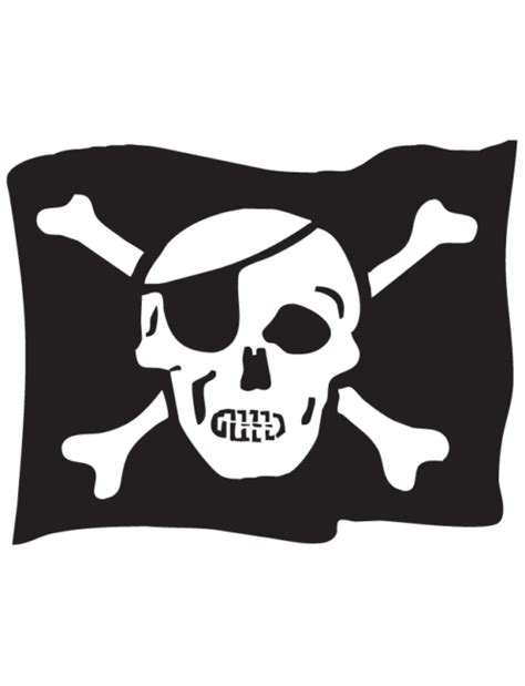 Pirate Flag Temporary Tattoo -Ships in 24 Hours! Free Shipping!