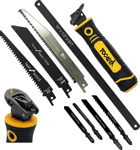 TOOLAN: 8-In-1 Multi Blades Hand Saw, Drywall Cutter Saw. Hacksaw. Long ...