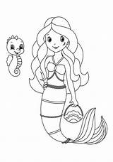 Little Mermaid Coloring Pages PDF  Coloringfoldercom sketch template