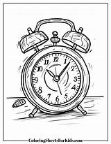Clock Coloring Pages Free PDF Printables  Sheets For Kids sketch template