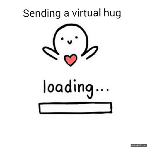 Virtual hug on Make A Gif