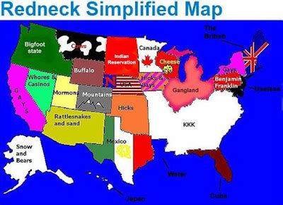 The Emails That I Get: Redneck Map of the United States of America