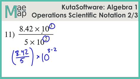 KutaSoftware: Algebra 1- Operations With Scientific Notation Part 2 - YouTube