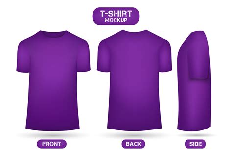 Plain purple t-shirt mockup 13387737 Vector Art at Vecteezy
