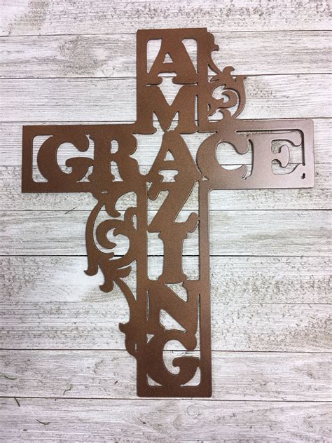 Amazing Grace Cross - Etsy