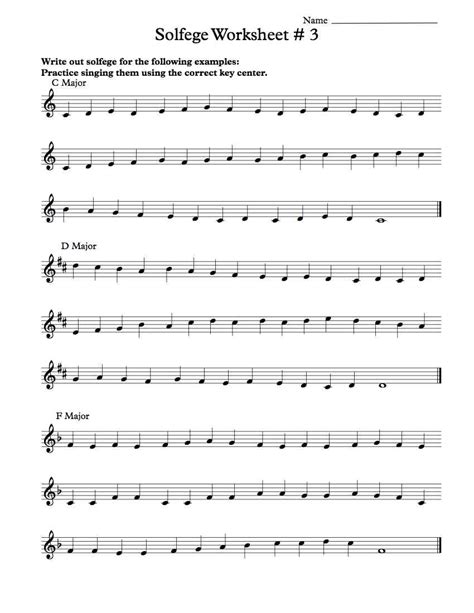 Free Solfege Worksheets for Classroom Instruction | Michael Kravchuk