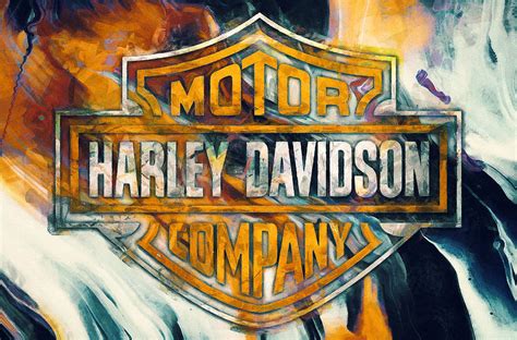 Harley Davidson logo Mixed Media by SampadArt Gallery - Fine Art America