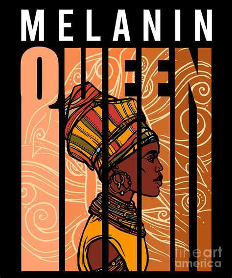 Melanin Queen Black History Month African American Gift Digital Art by ...