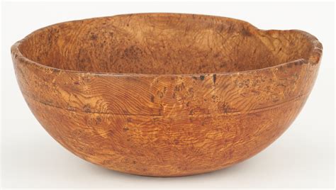 Lot 180: Large 19th Century Burl Wood Bowl, 14" | Case Auctions