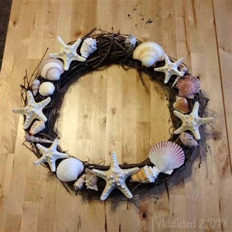 DIY Seashell Wreath {Pottery Barn Knockoff} - Addicted 2 DIY