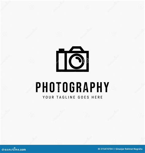 Line Art Photography Minimalist Logo Vector Illustration Design Stock Vector - Illustration of ...