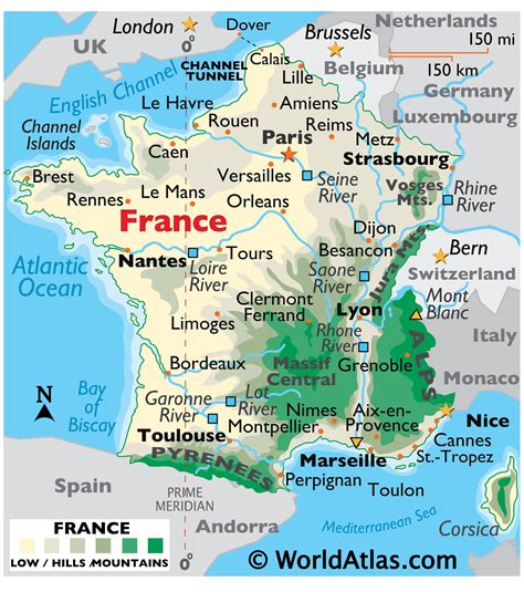 France Map / Geography of France / Map of France - Worldatlas.com