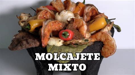 Molcajete Mixto Recipe with Chicken, Steak & Shrimp / Molcajete Mexicano Comida - YouTube