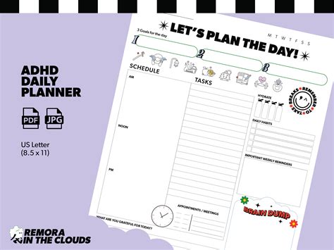 Free Printable Adhd Daily Planner Template