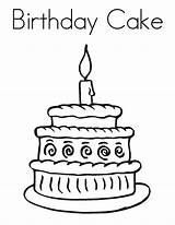 Birthday Cake Printable Coloring Pages Sketch Page sketch template