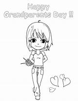 Happy Gran Parents Day Mommy Coloring Page  NetArt sketch template