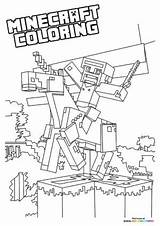 Minecraft Unicorn  Coloring Pages For Kids sketch template