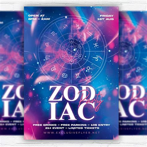 Download Zodiac Party - Flyer PSD Template | ExclusiveFlyer
