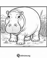 22 Free Hippo Coloring Pages – The Color Cove sketch template