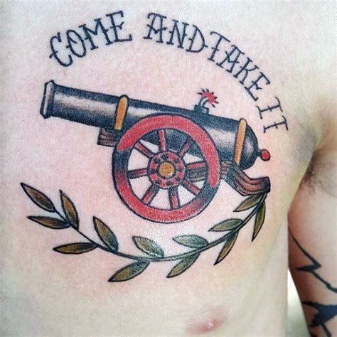 40 Cannon Tattoo Designs for Men [2024 Inspiration Guide] | Tattoo ideen, Basteln