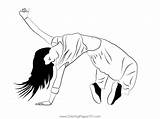 Girl Hip Dance Coloring Page For Kids  Free Dancers Printable sketch template
