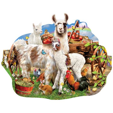 Llama Farm 1000 Piece Shaped Jigsaw Puzzle | Spilsbury