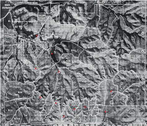 Map of Konza Prairie showing configuration of watersheds and locations... | Download Scientific ...