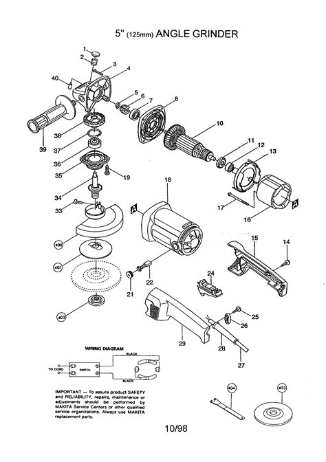 Makita Angle Grinder Replacement Parts | Reviewmotors.co