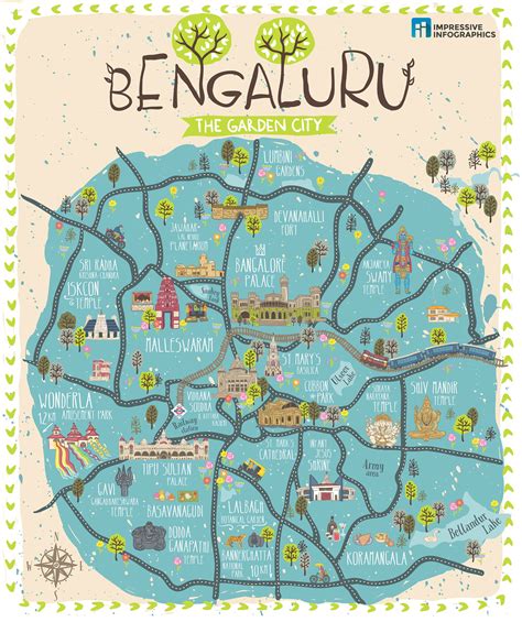 Discover the best of Bengaluru in this illustrated city map by Impressive Infographics ...