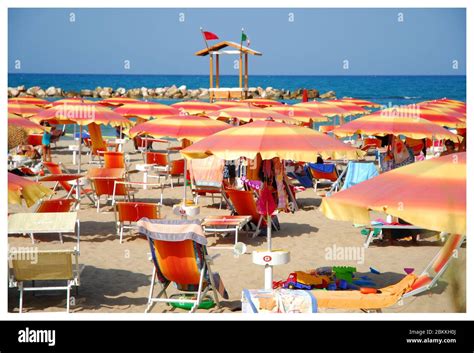 Colorful beach umbrellas Stock Photo - Alamy