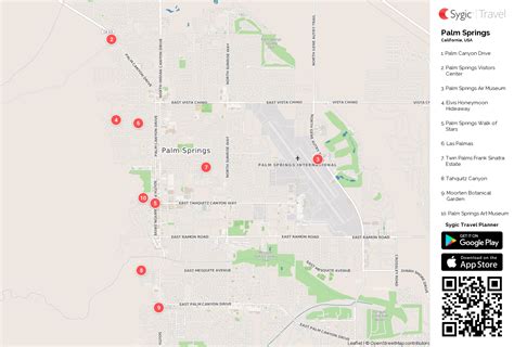 Palm Springs Printable Tourist Map | Sygic Travel