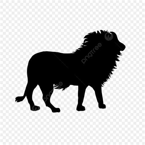 Standing Lion Silhouette PNG Images, Lion Silhouette Standing, Lions ...