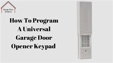 How To Reprogram Garage Door Opener Keypad / Raynor 877mgx Keypad Programming Instructions ...