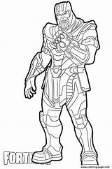 Thanos Skin From Fortnite Coloring Page Printable sketch template