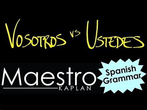 The difference between VOSOTROS and USTEDES (UDS) in Spanish - YouTube