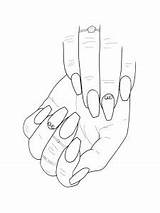 Nail coloring Pages sketch template