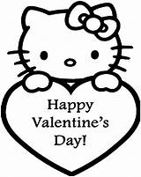 Hello Kitty Valentine Heart Coloring Pages sketch template