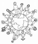 Unity In Diversity world Coloring Sheets For School students sketch template