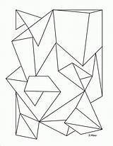 Geometric Coloring Pages Advanced Level sketch template