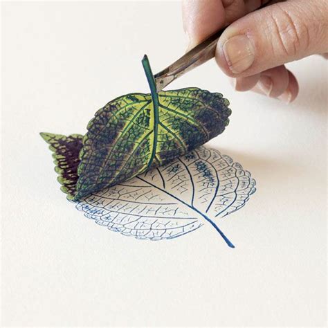 Printing with Leaves and Other Natural Objects | Leaf print art, Leaf ...