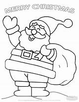 Simple Santa Colouring Pages sketch template