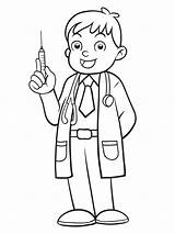 Doctor Clipart Drawing Coloring Outline Community Pages Helpers Cartoon  sketch template