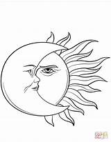 Sun And Moon Coloring Page  Free Printable Coloring Pages sketch template