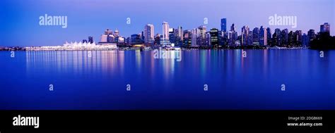 Vancouver skyline at night, British Columbia, Canada Stock Photo - Alamy