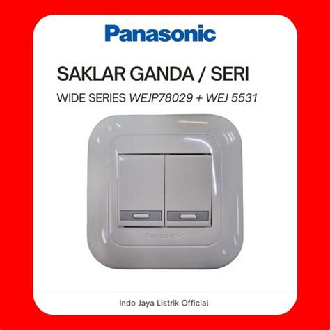 Jual SAKLAR GANDA / SAKLAR DOUBLE / SAKLAR SERI PANASONIC WIDE SERIES ...