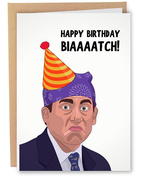 Buy Sleazy Greetings Funny Birthday Card Michael Scott | The Office Birthday Card For Him Her ...