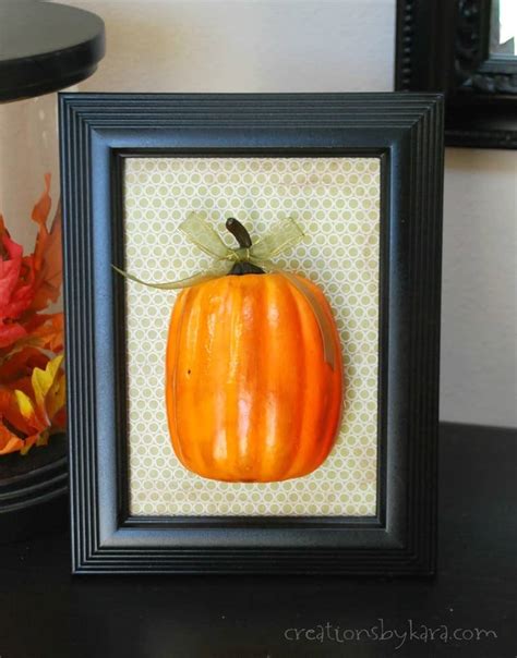 Fall Home Decor-- Easy Framed Pumpkin