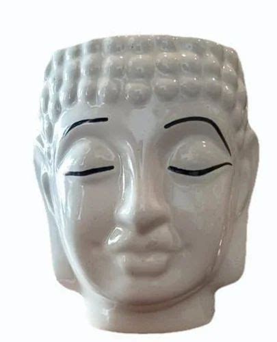 White (base) Hand Building 6 Inch Buddha Ceramic Pot, For Interior Decor at Rs 60 in Howrah