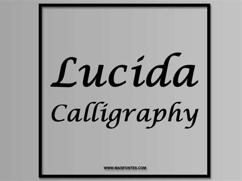 Lucida calligraphy font – Artofit