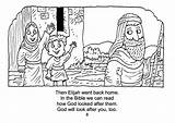 Elijah Coloring Pages sketch template